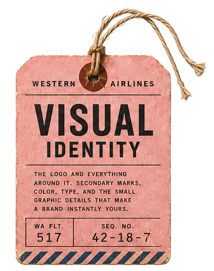 Visual Identity luggage tag